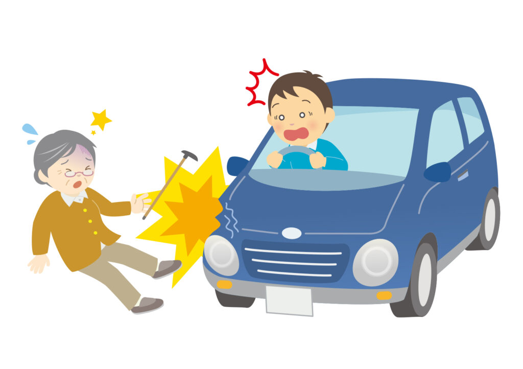 自動車と歩行者の交通事故