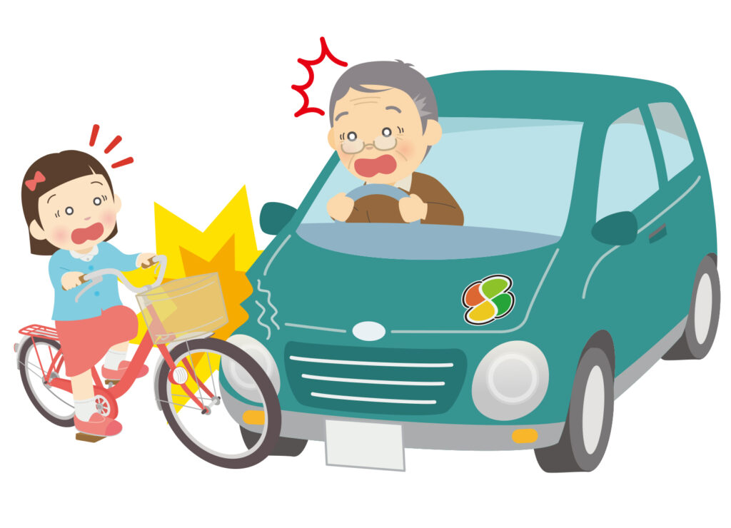 自動車と自転車の交通事故